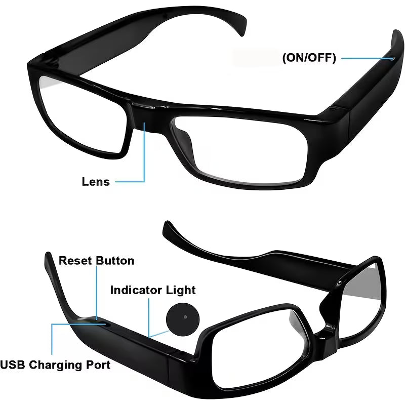 Smart Camera Glasses 1080P HD - Bluetooth Video Recording Glasses With Voice Control