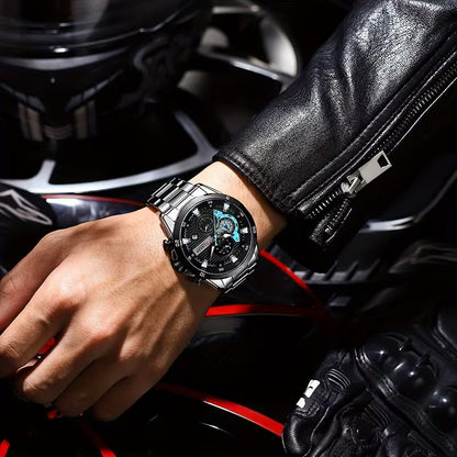 🔥 CURREN Men’s Luxury Chronograph Watch – Stainless Steel Body - All Dials Working
