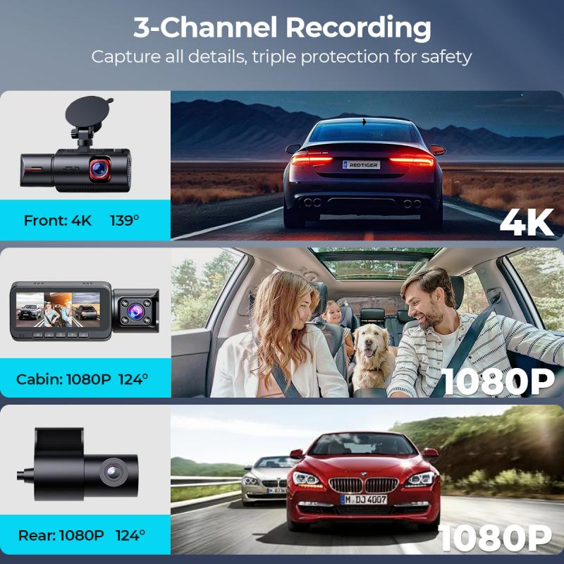 1080P Dual Dash Cam – Front & Rear Car Camera with Night Vision