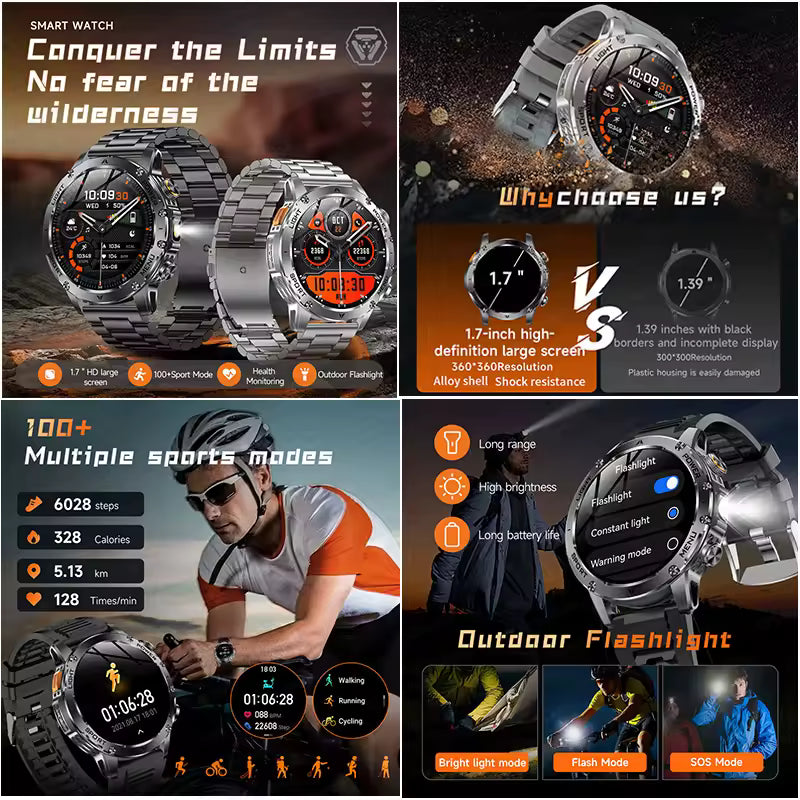 T-Rex 3 Smartwatch, IP68 Water Resistance With AMOLED Display