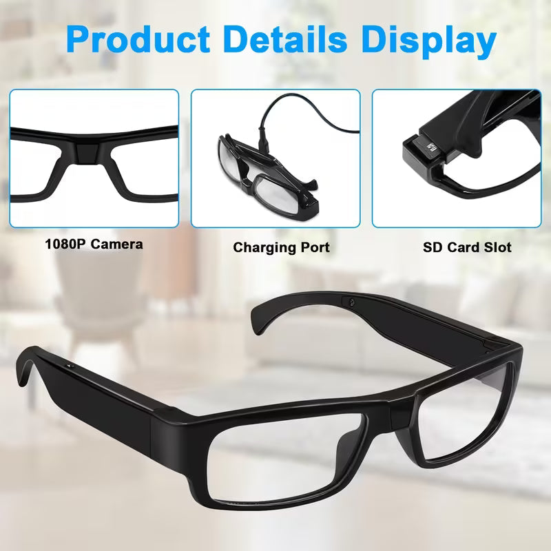 Smart Camera Glasses 1080P HD - Bluetooth Video Recording Glasses With Voice Control