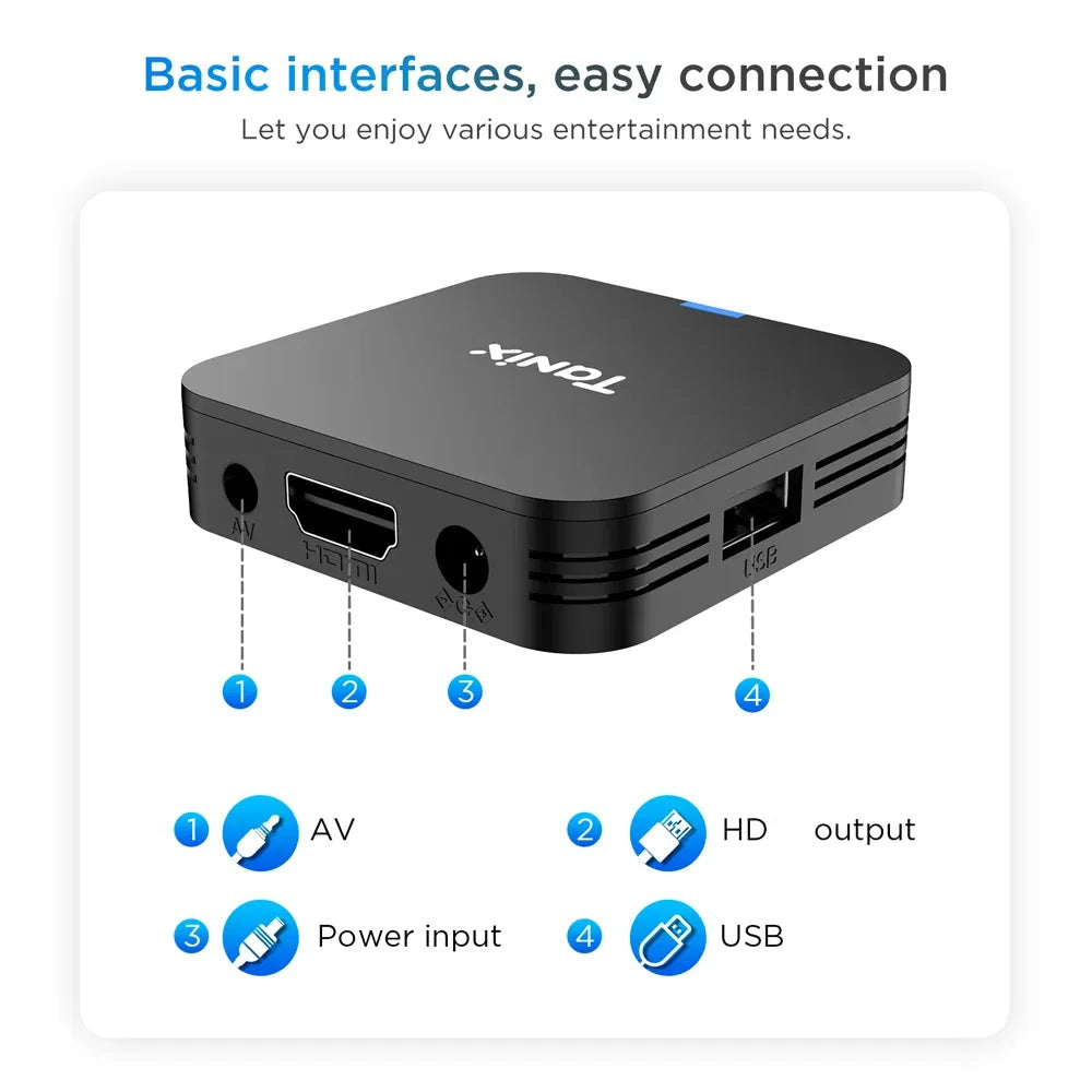 Super Mini Smart TV Box Android 10.0 (2GB+16GB)