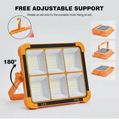 Solar Rechargeable LED Flood Light, 100W, 16500 mAh, Waterproof