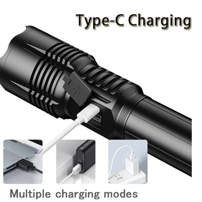 🔦 TrixHub Rechargeable High Lumens LED Flashlight & USB-C Fast Charging